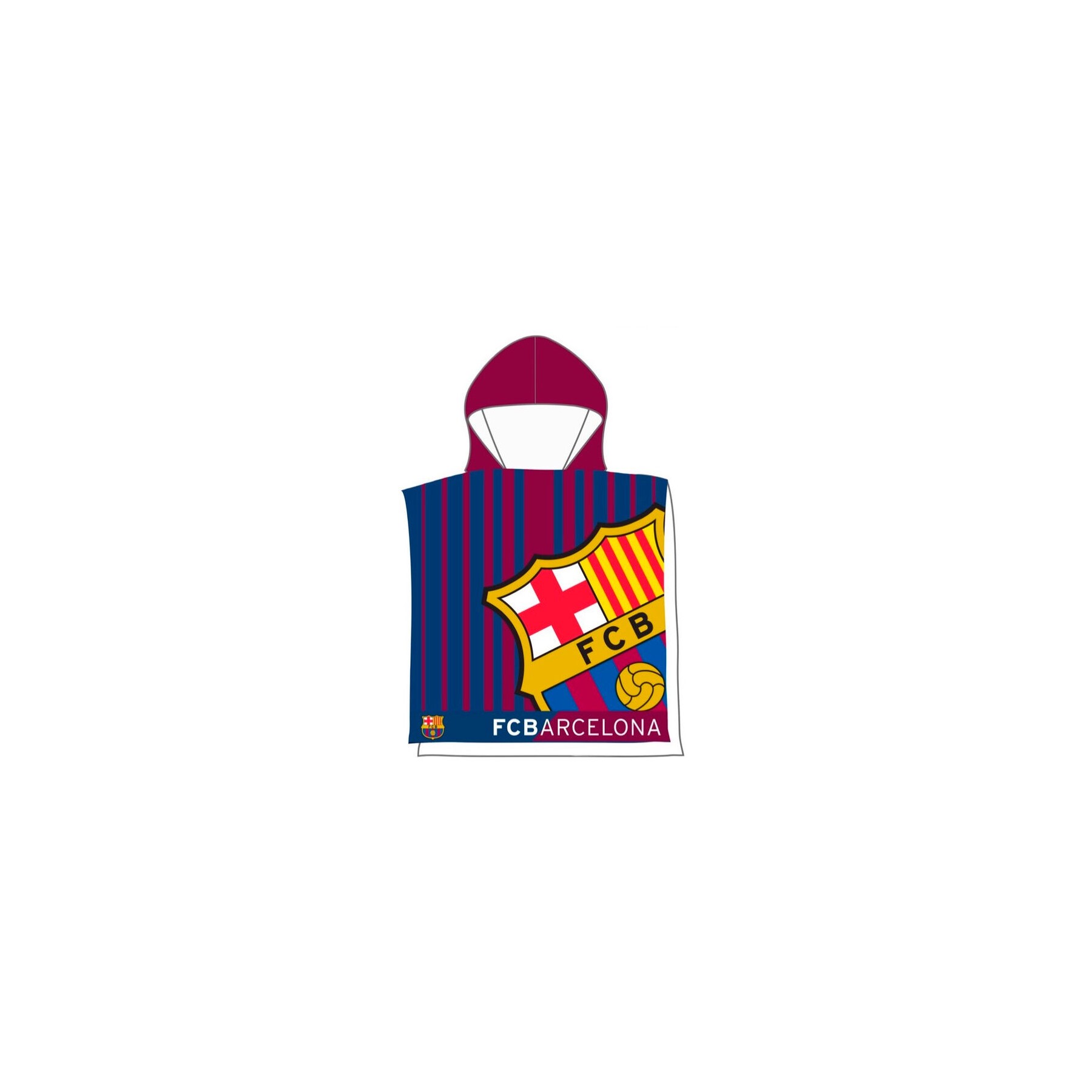 Poncho toalla FC Barcelona microfibra