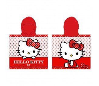 Poncho toalla Hello Kitty microfibra