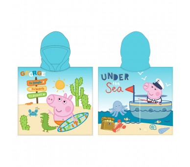 Poncho toalla George Peppa Pig microfibra