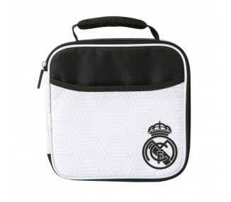 Bolsa porta alimentos termica + tupper + botella Real Madrid