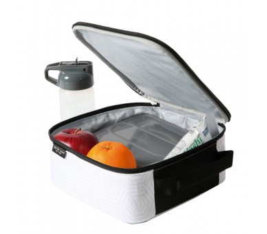 Bolsa porta alimentos termica + tupper + botella Real Madrid