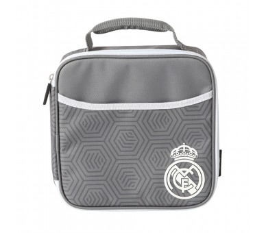 Bolsa porta alimentos termica + tupper + botella Real Madrid