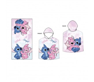 Poncho toalla Angel & Stitch Disney microfibra