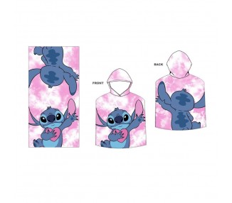 Poncho toalla Stitch Disney microfibra