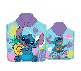 Poncho toalla Stitch Disney microfibra