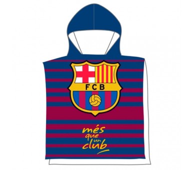 Poncho toalla FC Barcelona microfibra