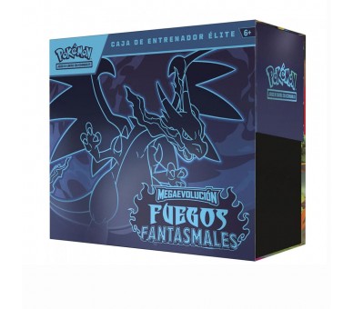 Estuche Entrenador Elite cartas Fuegos Fantasmales Pokemon Latino