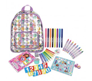 Mochila actividades La Casa de Muñecas de Gabby 42pzs