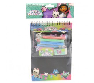Set cuaderno pizarra La Casa de Muñecas de Gabby