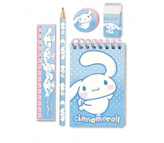Set papeleria Cinnamoroll Hello Kitty 5pzs