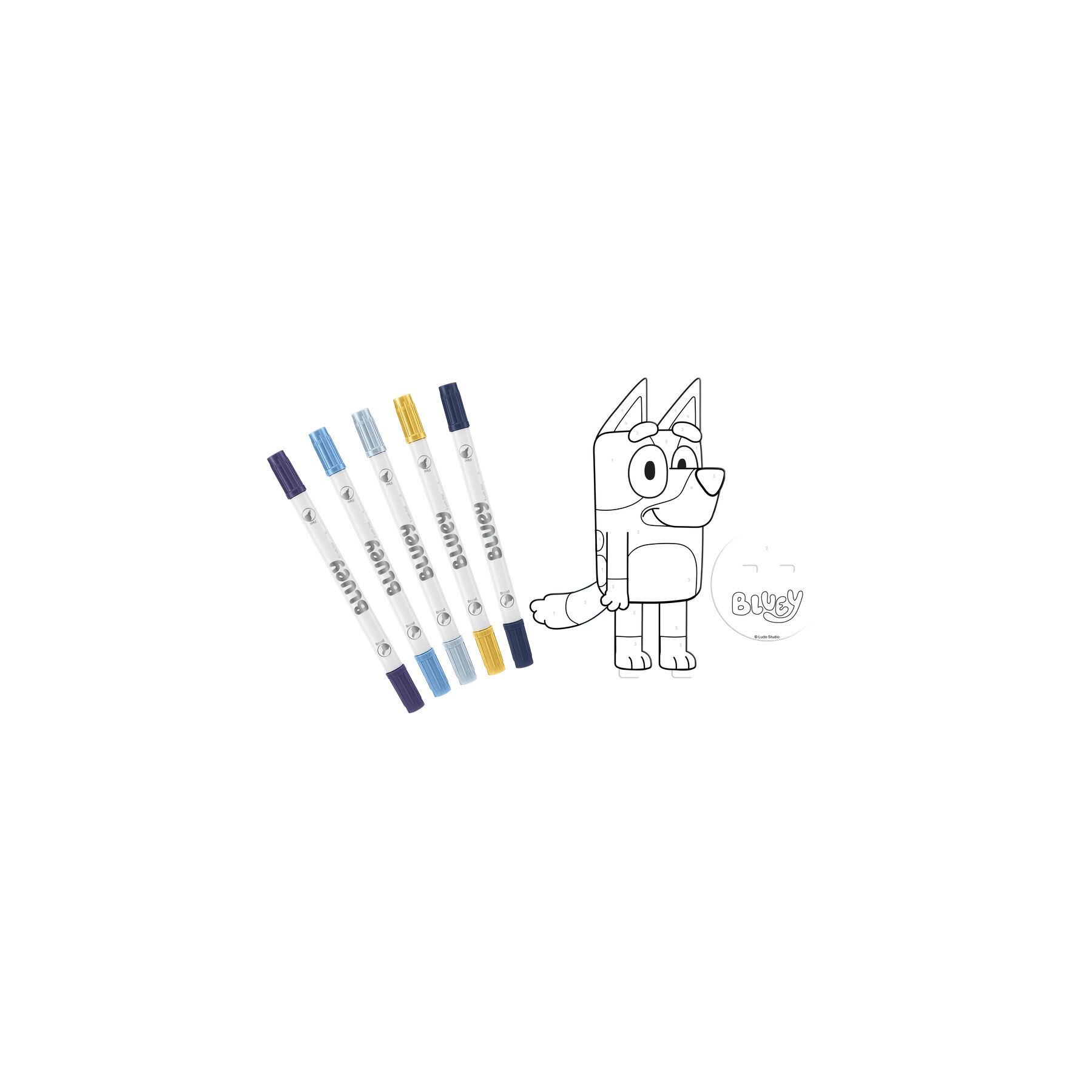 Set colorear Bluey