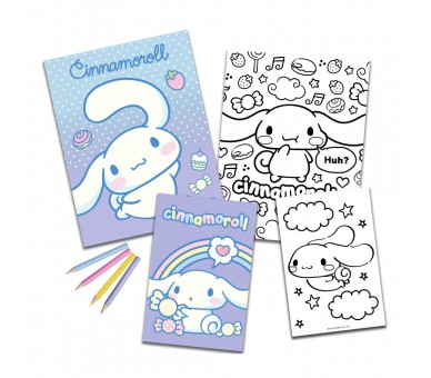 Set colorear Cinnamoroll Hello Kitty