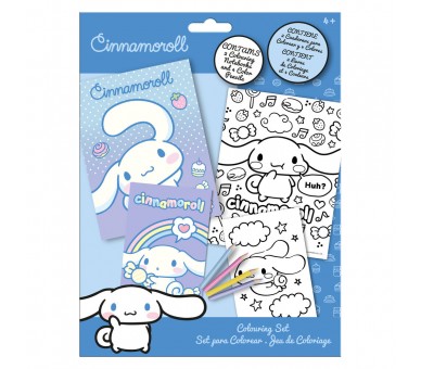 Set colorear Cinnamoroll Hello Kitty
