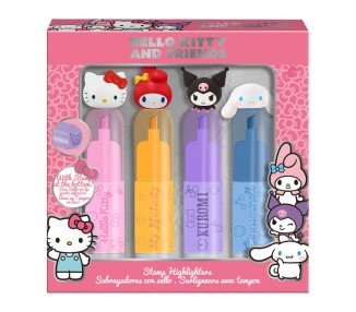Blister 4 subrayadores Hello Kitty and Friends