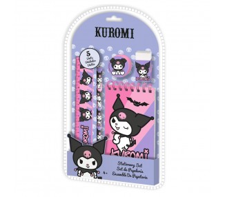 Set papeleria Kuromi Hello Kitty 5pzs