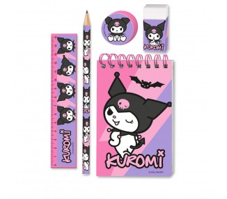 Set papeleria Kuromi Hello Kitty 5pzs