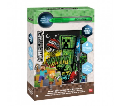 Diario + boligrafo magico Minecraft