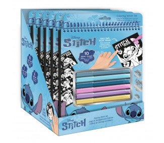 Libreta + rotuladores Stitch Disney