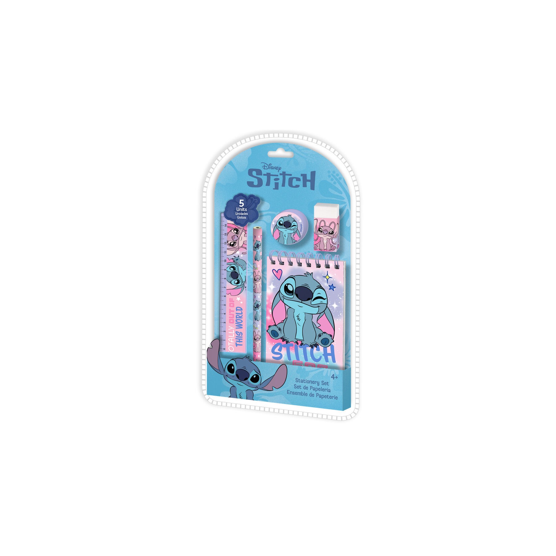 Set papeleria Stitch Disney 5pzs