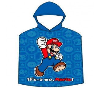 Poncho toalla Super Mario Bros algodon