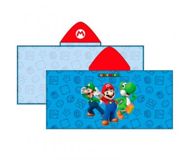 Poncho toalla Super Mario Bros microfibra