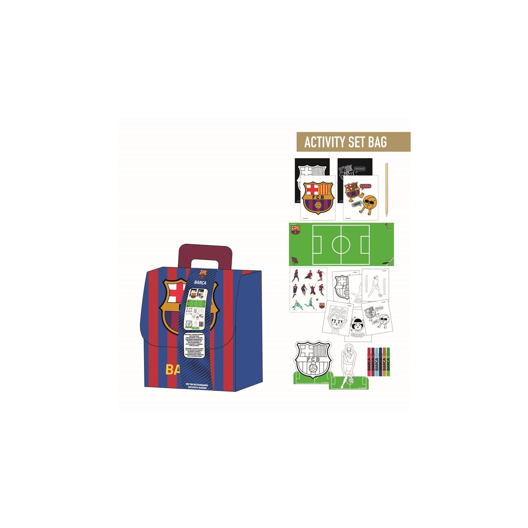 Set coloreable mochila F.C. Barcelona