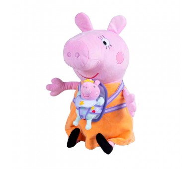 Peluche Mama Pig con Evie Peppa Pig 33cm