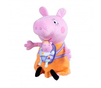Peluche Mama Pig con Evie Peppa Pig 33cm
