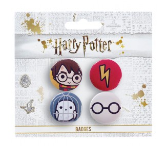 Set 4 pin Harry Potter surtido