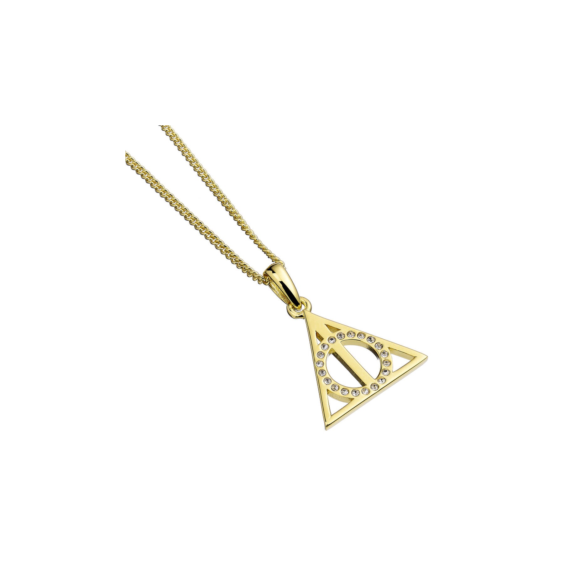 Colgante Deathly Hallows Harry Potter plata baño oro