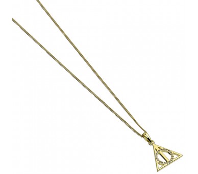 Colgante Deathly Hallows Harry Potter plata baño oro