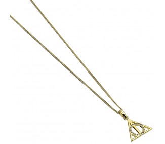 Colgante Deathly Hallows Harry Potter plata baño oro