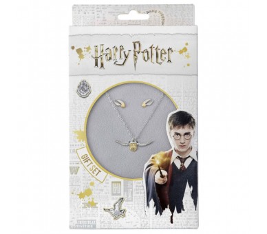 Set colgante + pendientes Golden Snitch Harry Potter