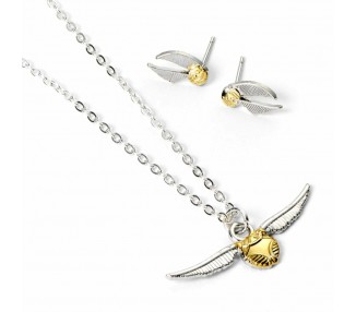 Set colgante + pendientes Golden Snitch Harry Potter