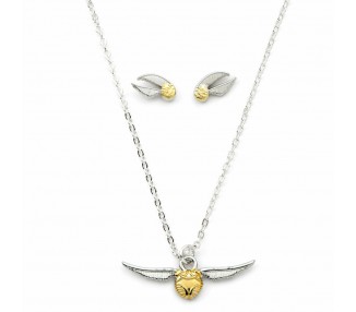 Set colgante + pendientes Golden Snitch Harry Potter