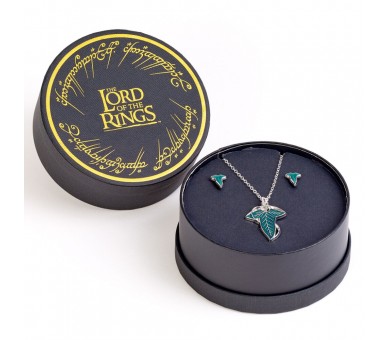 Set colgante + pendientes La Hoja de Lorien El Señor de los Anillos