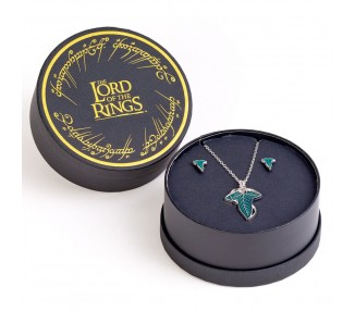 Set colgante + pendientes La Hoja de Lorien El Señor de los Anillos