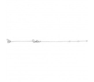 Pulsera Nombre Logo Barbie plata