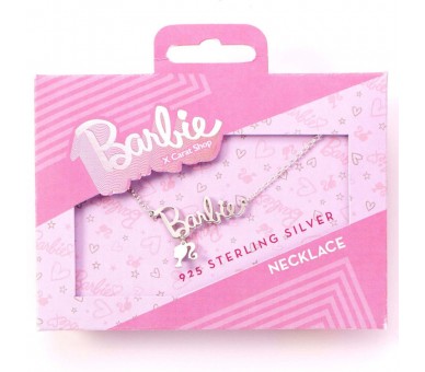 Colgante Nombre Logo Silhouette Barbie plata