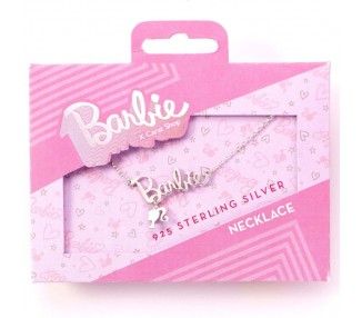 Colgante Nombre Logo Silhouette Barbie plata