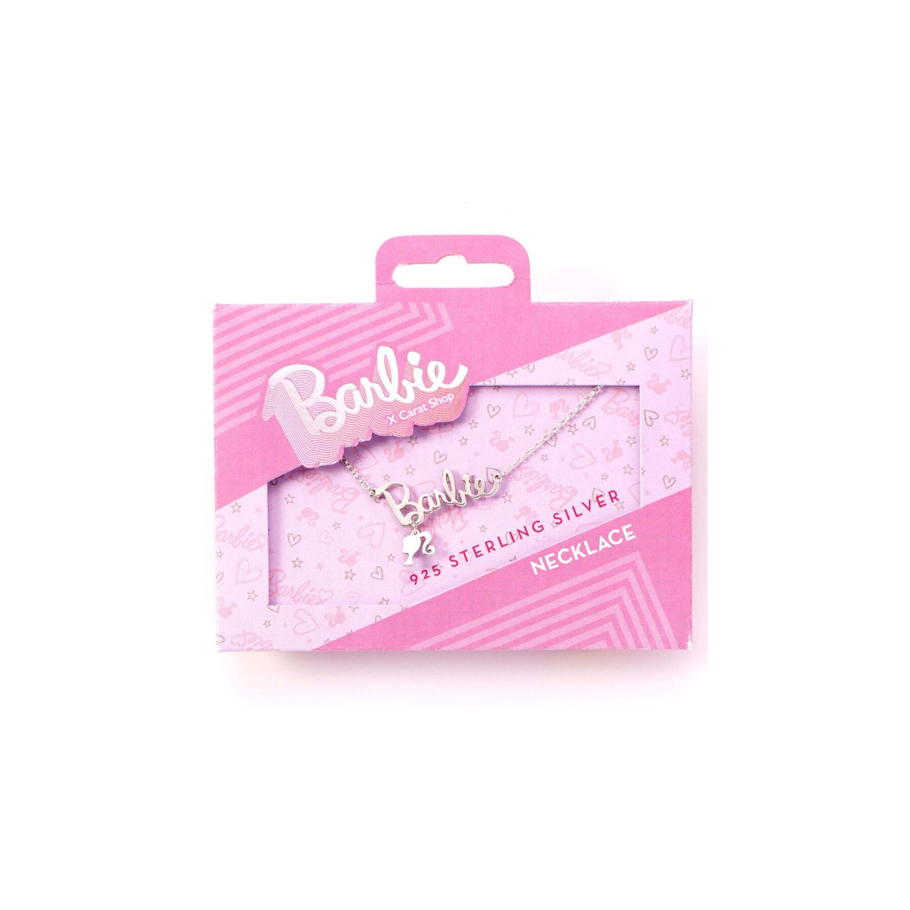 Colgante Nombre Logo Silhouette Barbie plata