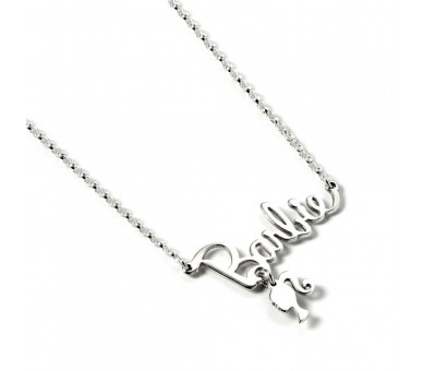Colgante Nombre Logo Silhouette Barbie plata