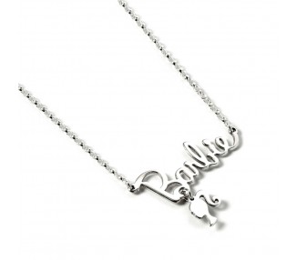 Colgante Nombre Logo Silhouette Barbie plata