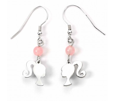 Pendientes Silhouette Barbie plata