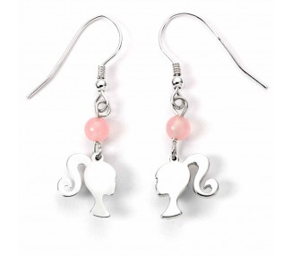 Pendientes Silhouette Barbie plata