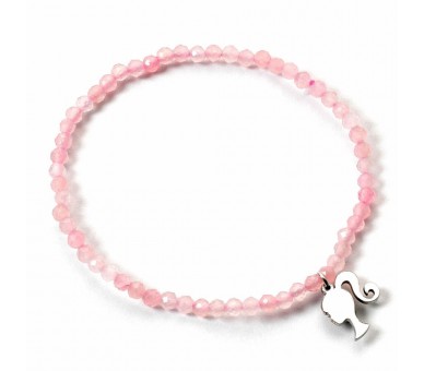 Pulsera Silhouette Charm Barbie plata