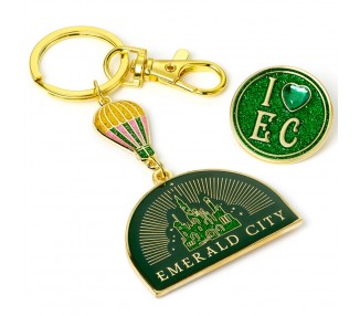 Set regalo llavero + Pin Emerald City Hot Air Balloon Wicked