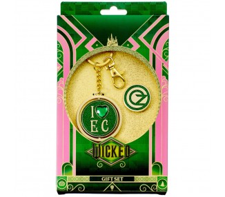 Set regalo llavero + Pin I Love Emerald City Keyring Oz Logo Wicked