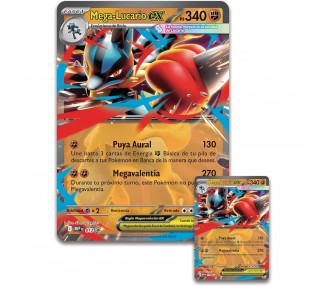 Blister cartas Mega Lucario Ex Pokemon Latino