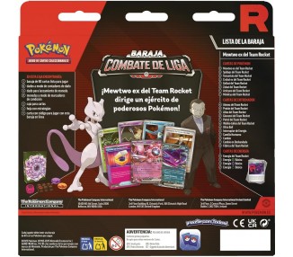 Blister cartas League Battle Deck Team Rockets Mewtwo Ex Pokemon Latino